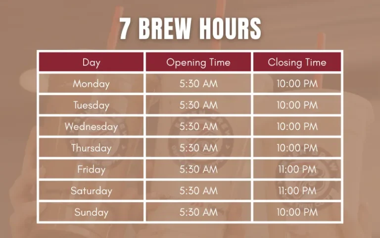 7 Brew Hours: Today’s Opening, Closing & Holiday Schedule